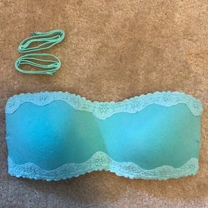 Aerie Teal Strapless Bra with Removable Straps
